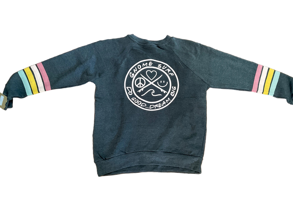 Stripes & Charcoal Gnome Sweatshirt