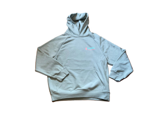 Green Waves Reef Hoodie Salmon Pink & Baby Blue