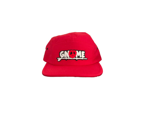 Red hipster Cotton hat gnome patch