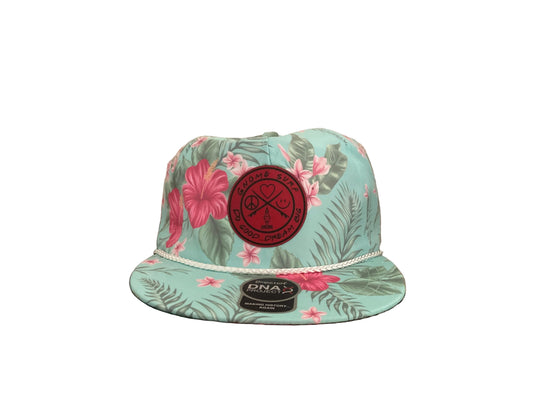 Tropical Turquoise floral hat