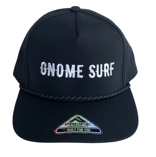 Black/White Sport Fabric Gnome surf Hat
